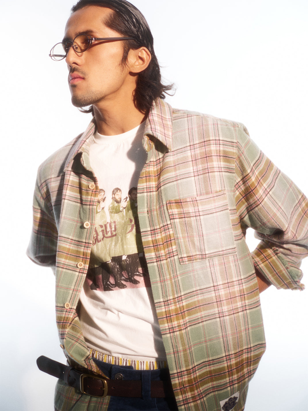 TREclub | Faded Plaid Cotton Shirt - PSYLOS 1, TREclub | Faded Plaid Cotton Shirt, Shirts, TREclub•JAPAN, PSYLOS 1